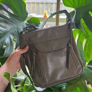 Bueno Gray Crossbody Bag with Adjustable Strap